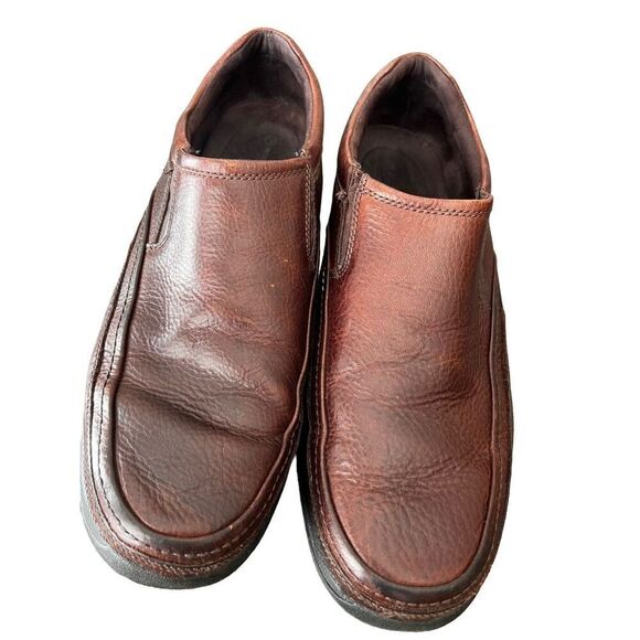 Rockport leather Brown Loafers Dark Brown Tumbled man size 13 - Picture 3 of 8
